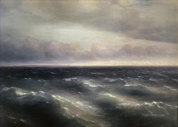 monochrome black white Painting - the black sea Romantic Ivan Aivazovsky Russian